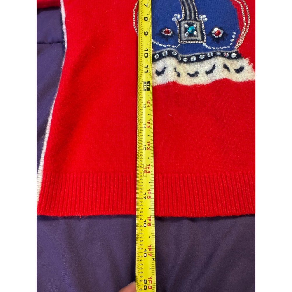 Mini Boden Roald Dahl Red Wool Crown Sequin Sweater Kids 9-10Y 30091 - Picture 7 of 8
